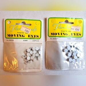 2 Pack Vintage Fibre-Craft Moving Eyes